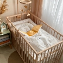 Protectie somn – Baby Nest vafe cu bulinute – mustar (7)
